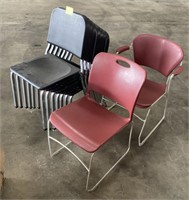 Steel and Plastic Stackable Student Chairs