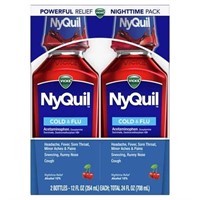 Vicks NyQuil Nighttime Cold  Cough & Flu Liquid Me