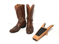 Lucchese Ostrich Leather Boots
