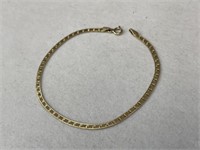 14KYG 7'' Reversible Herringbone Bracelet