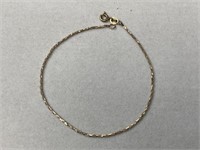 14KYG 8'' Serpentine Triangle Design Link Bracelet