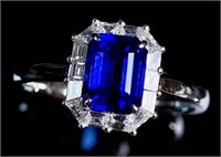 2ct Sri Lankan Royal Blue Sapphire Ring 18K Gold