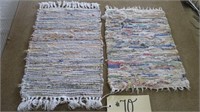 2 RAG RUG PLACE MATS 17" AND 21"