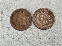 Two 1906 Indian head cents