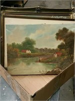 Box of paintings