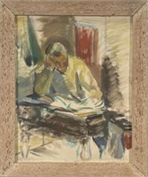 PAINTING OF MAN IN STUDY