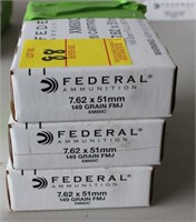 60 rnds Federal 7.62x51mm 149 grn/.308