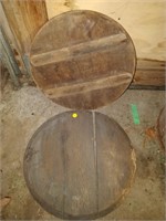 2 barrel lids 17"D
