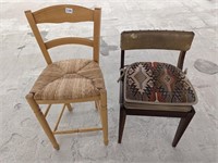 Rush- Taller Bar Chair & Vintage Dinig Chair MCM