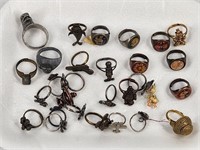 ASSORTED LOT OF REPRODUCTIONS CHARACTER RINGS