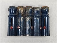 5) ANTIQUE METAL MARBLE SHOOTERS