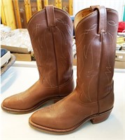 Tony Lama Saddle Brown Cowboy Boots 9 1/2B New