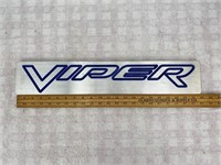 Dodge Viper Blue Powder Coat Aluminum Wall Plaque