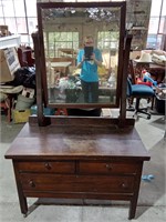 Antique Dresser With Mirror