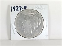 1927-D PEACE SILVER DOLLAR COIN