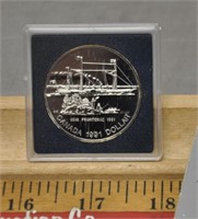 1991 Canada Mint Frontenac $1 coin