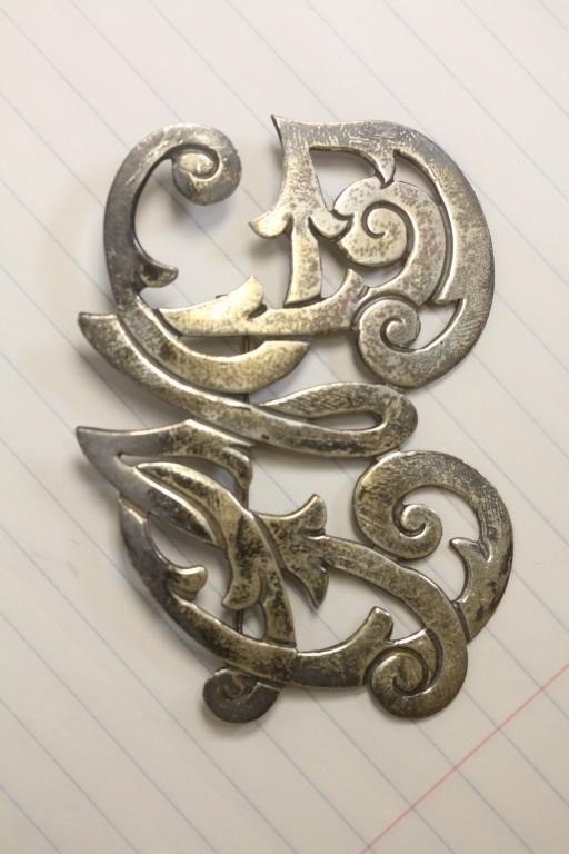 Signed M. Velazquez Sterling Brooch