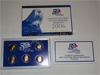 2006 (S) 5 pc. Quarter Mint Proof set w/COA &