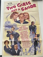 Two Girls and A Sailor 1944 vintage movie poster