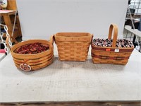 (3) Longaberger Baskets