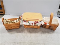 (3) Longaberger Baskets