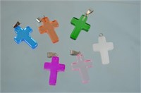 Variety of Colored Cross Pendants