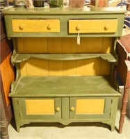 Lot #9 - Primitive two drawer over two door