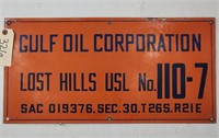 "Gulf Oil" Single-Sided Porcelain Sign