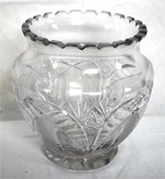 Cut Glass Vase - 8 x 7