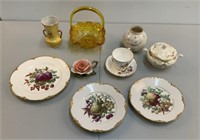 Misc. Dishes, Porcelain Rose, etc.