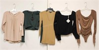 Lot of 5 Ladies Assorted Tops/Sweaters Sz S - NWT