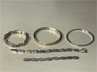 Bracelet Lot Including Sterling