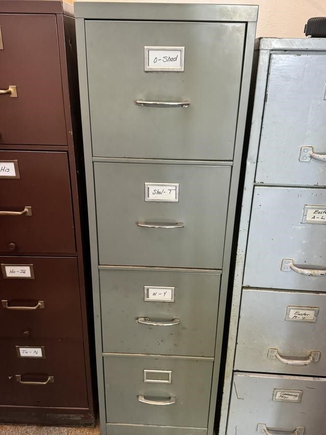 4 Drawer File Cabinet Dark Grey 52 inches Tall EMP