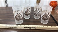 Set of 4 Kentucky Derby Churchill Down glasses