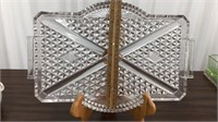 Glass Victorian Diamond Cut Tray poss. Adams &