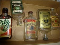 2 Boxes of vintage bottles and decanters