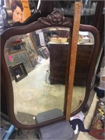 Beveled Mirror in Mahogany Frame
