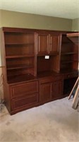 3 section book case 78.5 inches tall, 96.5 long,