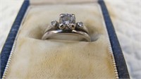 Vintage 10% IRID PLAT Diamond Wedding Set