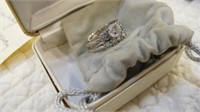 14K Diamond Wedding Set (approx. size 6 1/4,