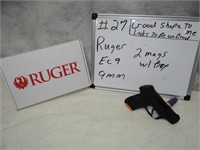 Ruger Mdl EC9 Cal 9mm Luger Ser# 458-89334