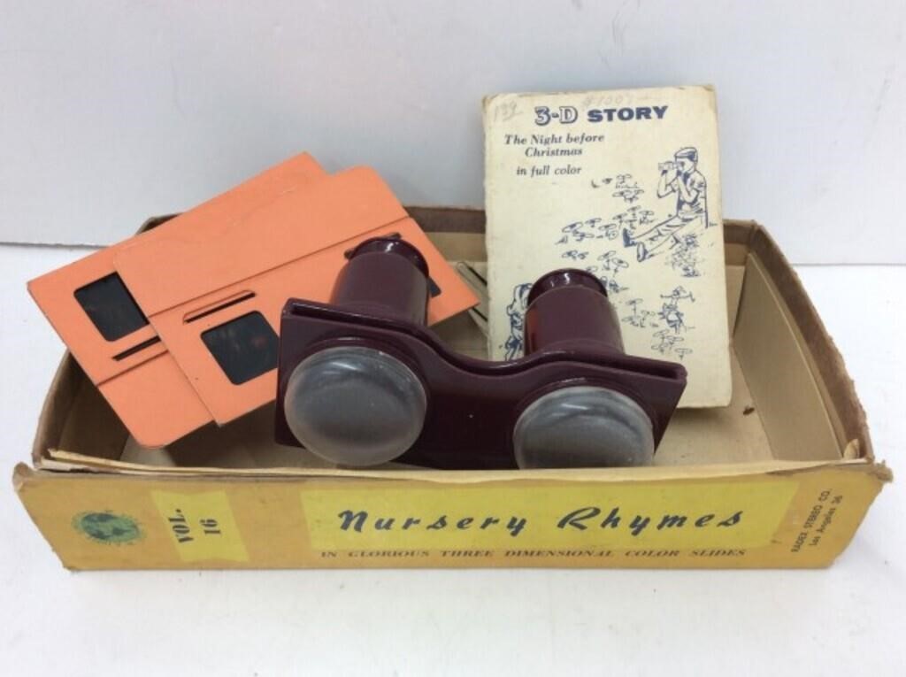 vintage slide viewer and slides