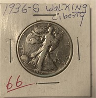 1936 S Walking Liberty Half Dollar