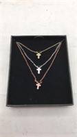 New 3 Cross Pendant Necklaces