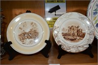 2 x antique Bruce Bairnsfather plates,