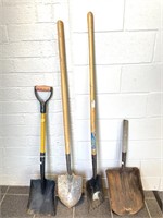 (4) Shovels (one with broken handle)