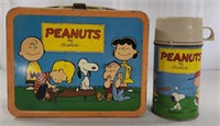 Vintage Schulz Peanuts Metal Lunchbox with Thermos