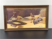 Vintage Framed Print - Mallards - Secluded Rest