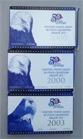 2-2000 & 1-2003 State Quarters Proof Sets