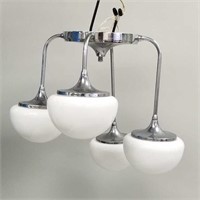 4 light mid-century ceiling fixture with 4 glass